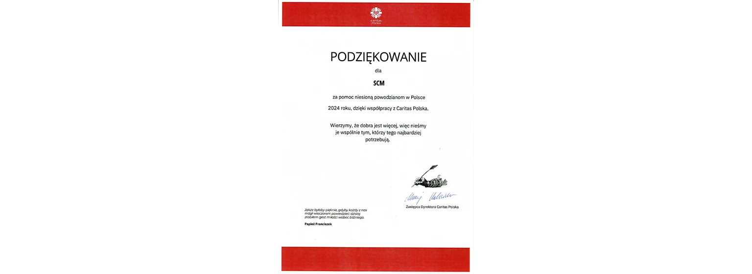 Cartas_podziekowanie dla SCM pomoc powodzianom_